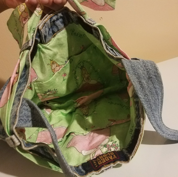 FADED GLORY HANDMADE DENIM SHOULDER HANDBAG - Picture 6 of 8